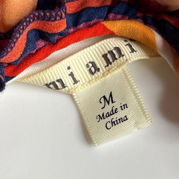 Francesca's Miami Striped Keyhole Knee Length Dress Red and Blue Size Medium - Picture 4 of 5